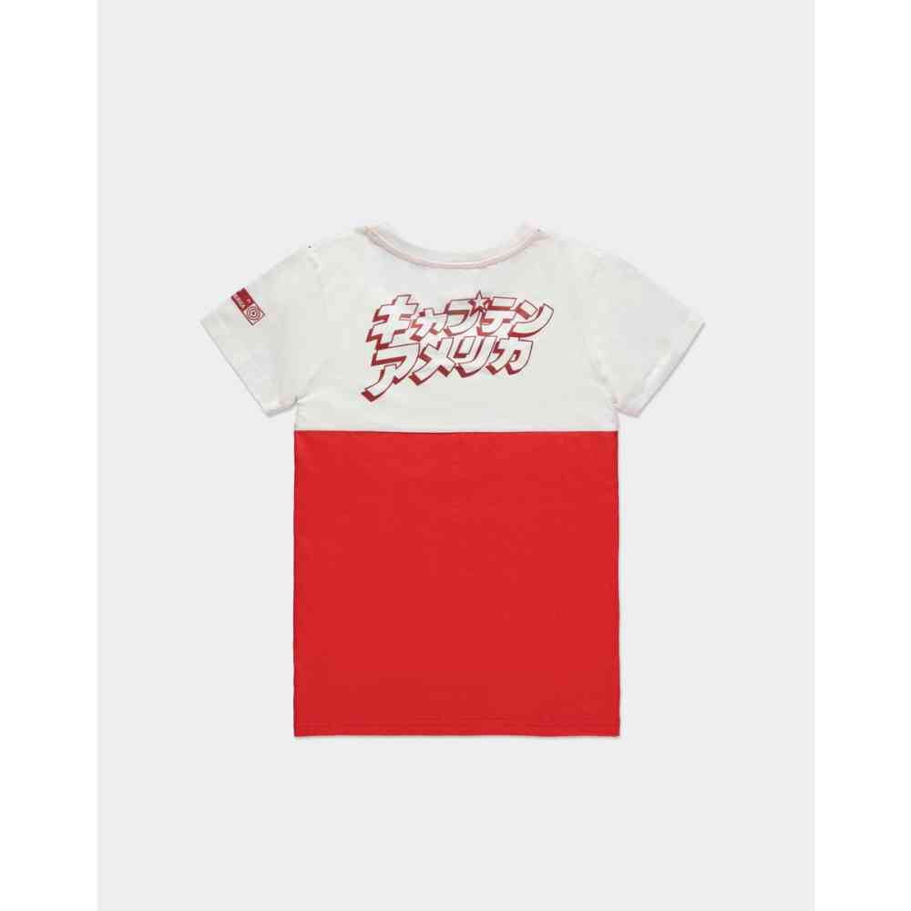 Marvel Captain America Dames Tshirt - Rood/Wit